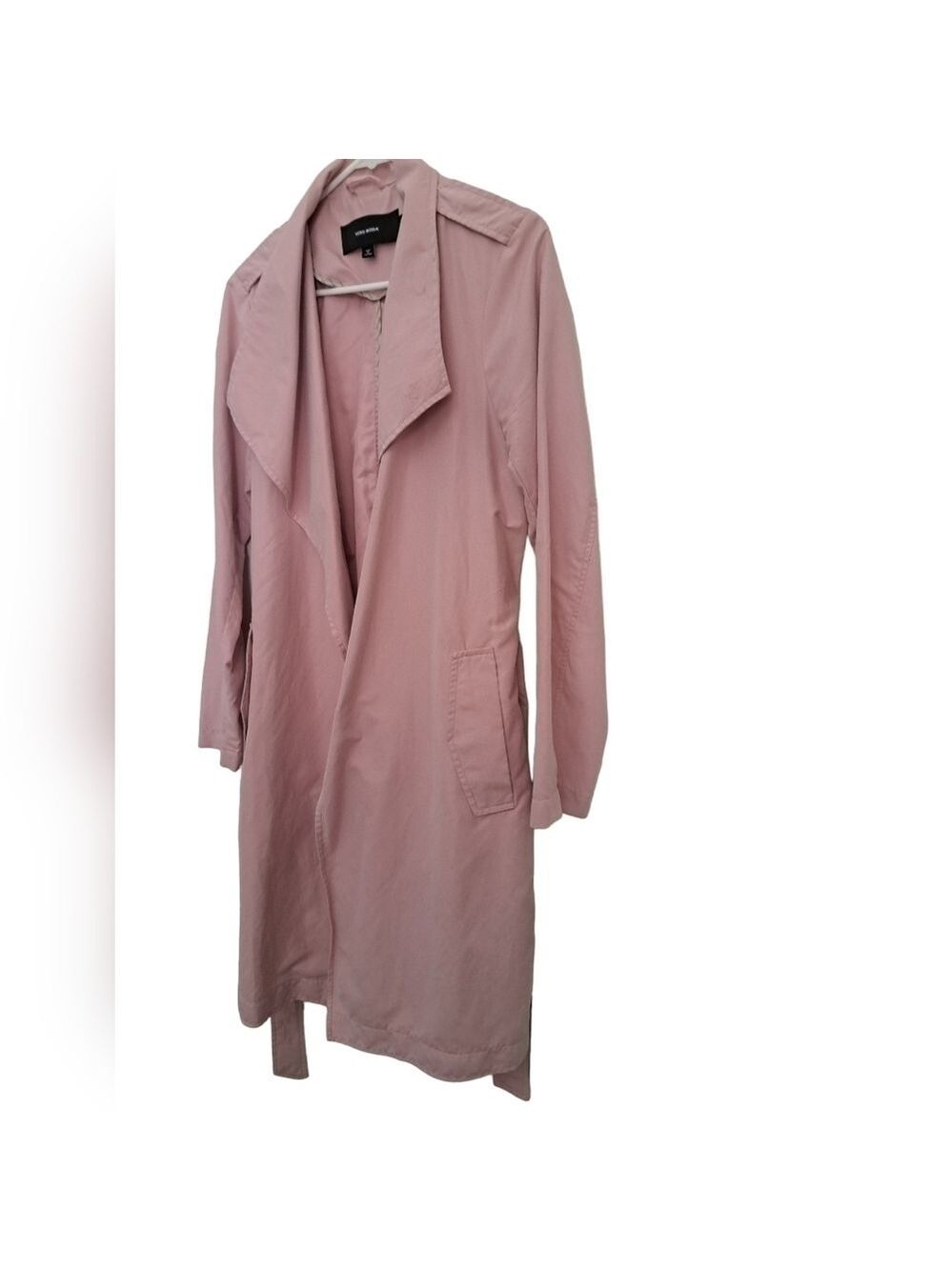 VERO MODE V-MELINES 3/4 TRENCH coat lightweight dusty pink belted coat pockets L - Picture 2 of 10